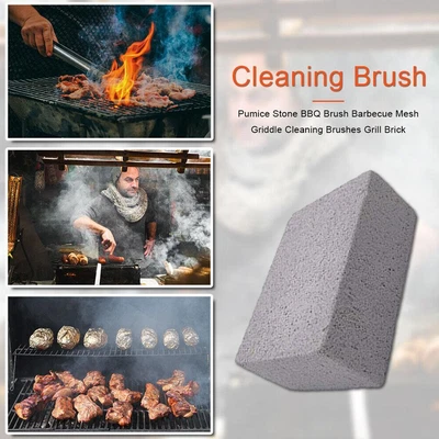 £4.47 • Buy Pumice Stone BBQ Brush Barbecue Mesh Griddle Cleaning Brushes Grill Brick> V2E0